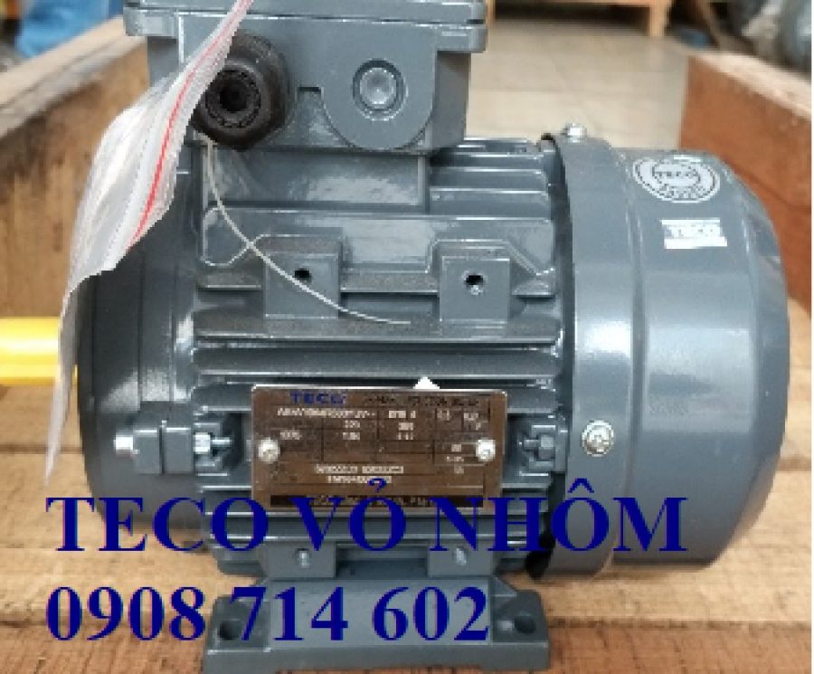 ĐỘNG CƠ TECO VỎ NHÔM AEAV-4P-0.37KW-220/380V.
