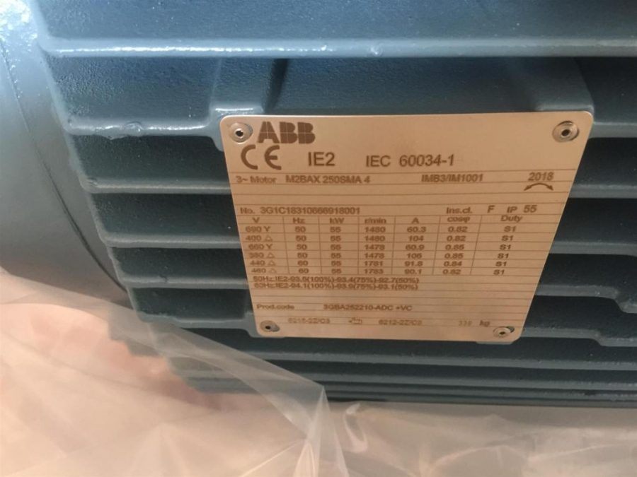 ĐỘNG CƠ ABB M2BAX IE2 250SMA 2 - 75HP