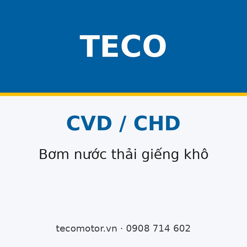 BƠM NƯỚC THẢI TRỤC ĐỨNG TECO CVD (TRỤC NGANG CHD)