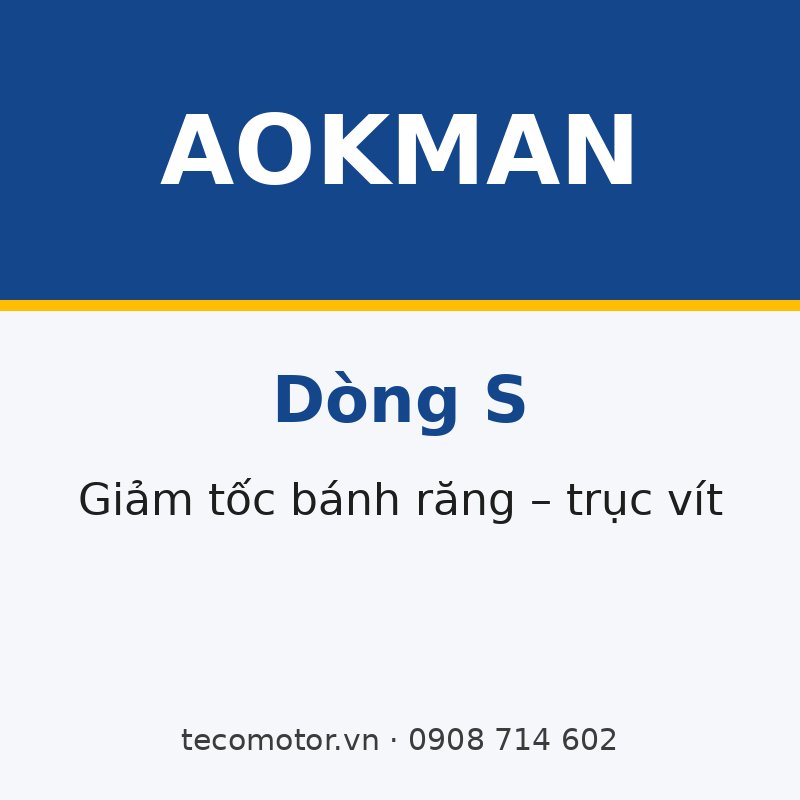 HỘP GIẢM TỐC AOKMAN DÒNG S – BÁNH RĂNG NGHIÊNG TRỤC VÍT