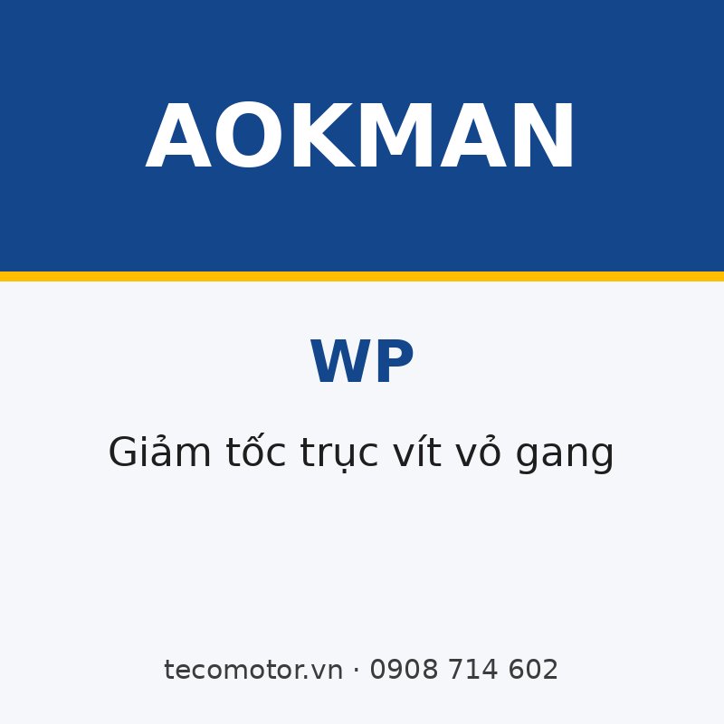 HỘP GIẢM TỐC TRỤC VÍT AOKMAN WP VỎ GANG