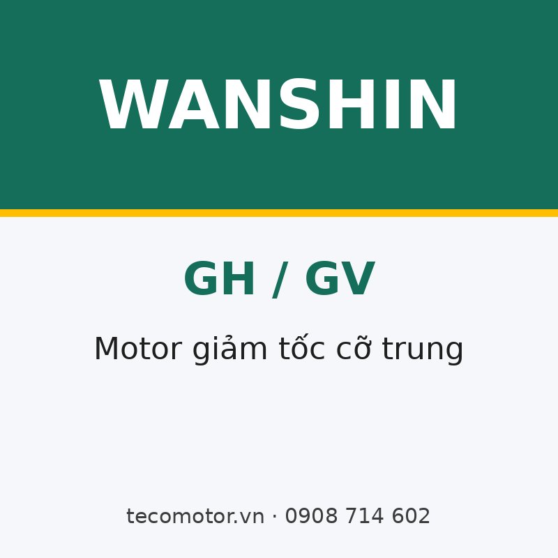 MOTOR GIẢM TỐC WANSHIN GH / GV 0,1 – 7,5 KW